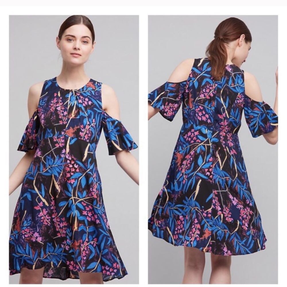 NWT Maeve Elia Cold Shoulder Dress Anthropologie